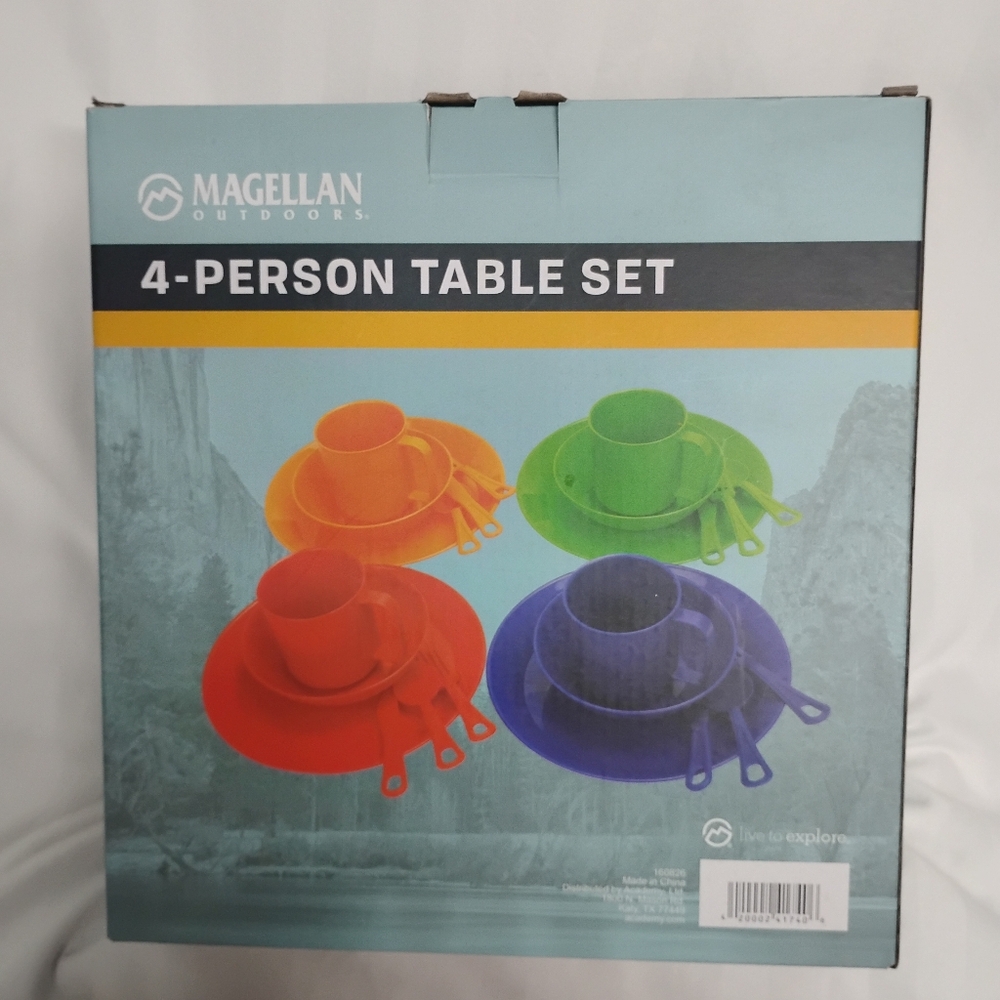 NEW Never Used...Magellan Outdoors Colorful Tableware Set